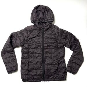 Sybilla Outerwear Womens Jacket Small Black Puffer Pockets Coat Hood Lightweight